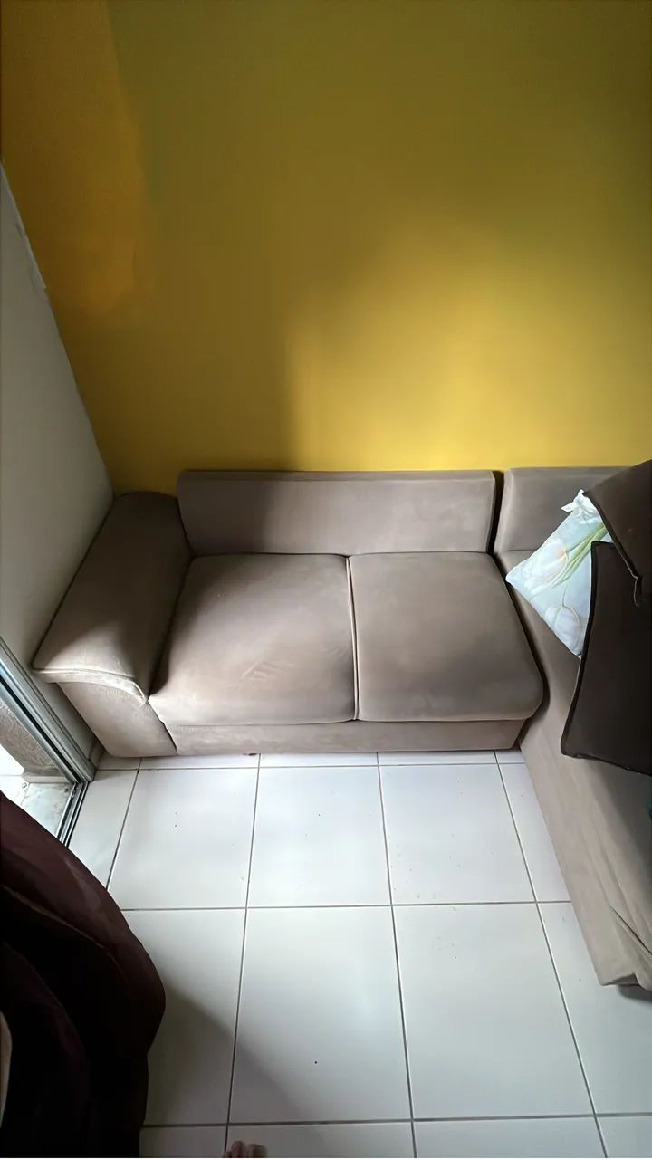 Vendo sofá bege usado - Foto 3