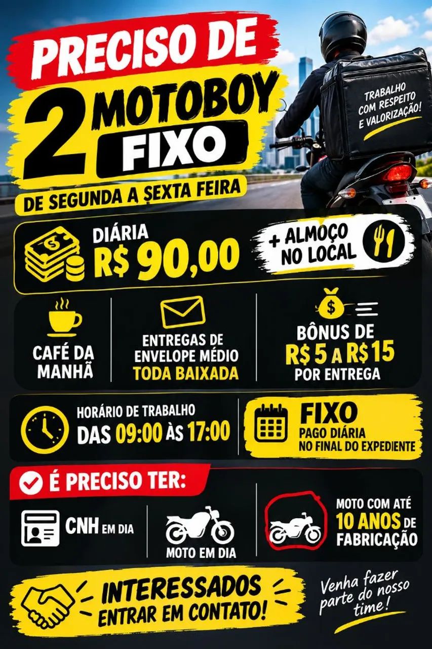 Preciso de motoboy 
