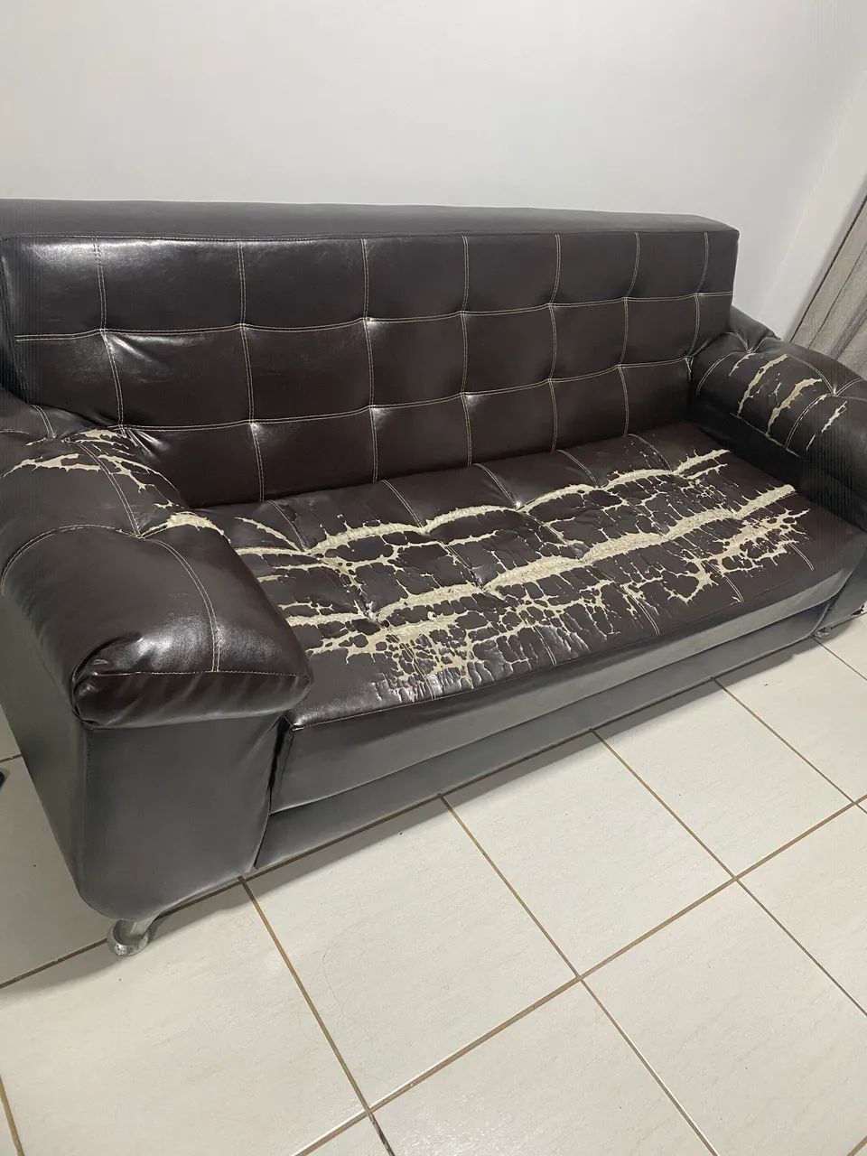 Conjunto de sofás em courino  - Foto 3