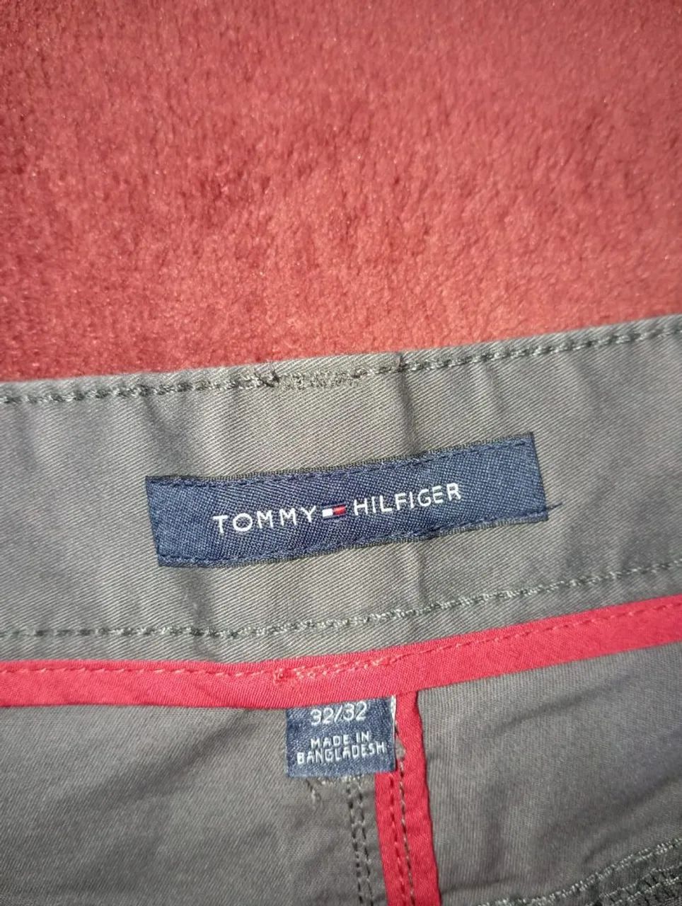 Calça de Sarja Cinza Tommy Hilfiger - Foto 3