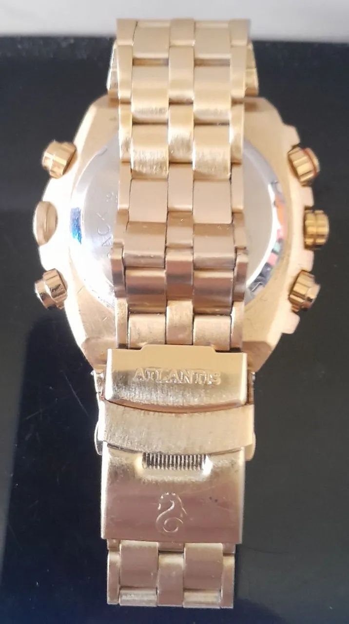 Relógio Dourado Atlantis Original Analógico  - Foto 4