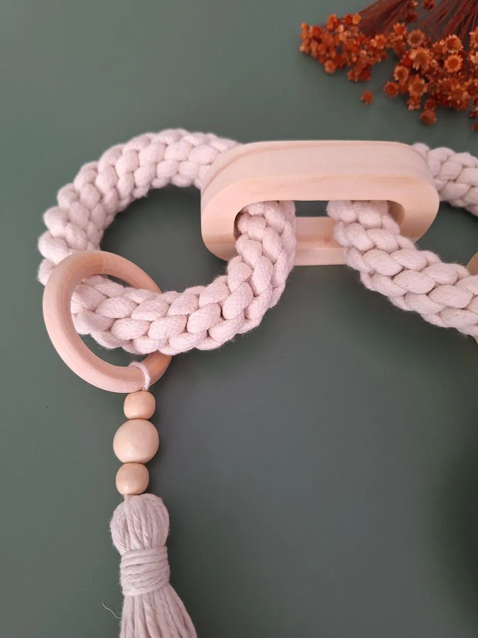 Colar para mesa com detalhes em madeira  - Foto 3