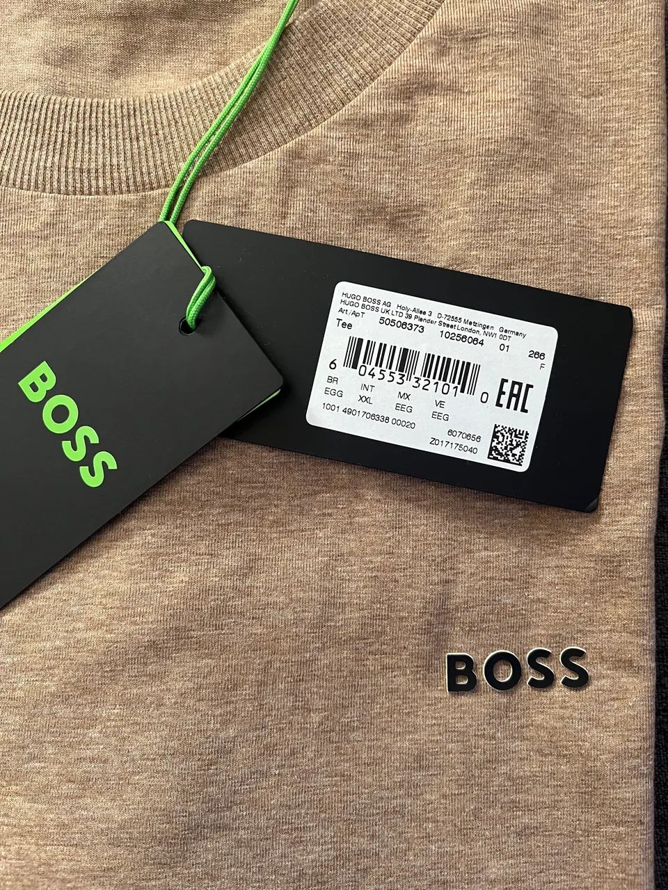 CAMISETA DE AJUSTE REGULAR EM ALGODÃO ELÁSTICO COM LOGO BOSS - Foto 5