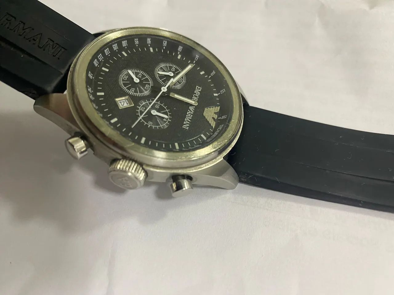 Relógio Emporio Armani AR0527 Pulseira emborrachada  - Foto 3