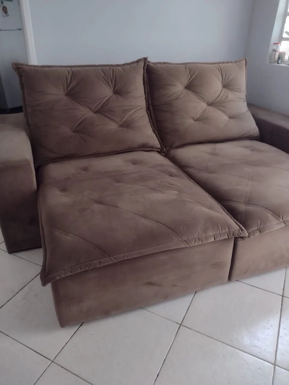 Sofá Retrátil Marrom