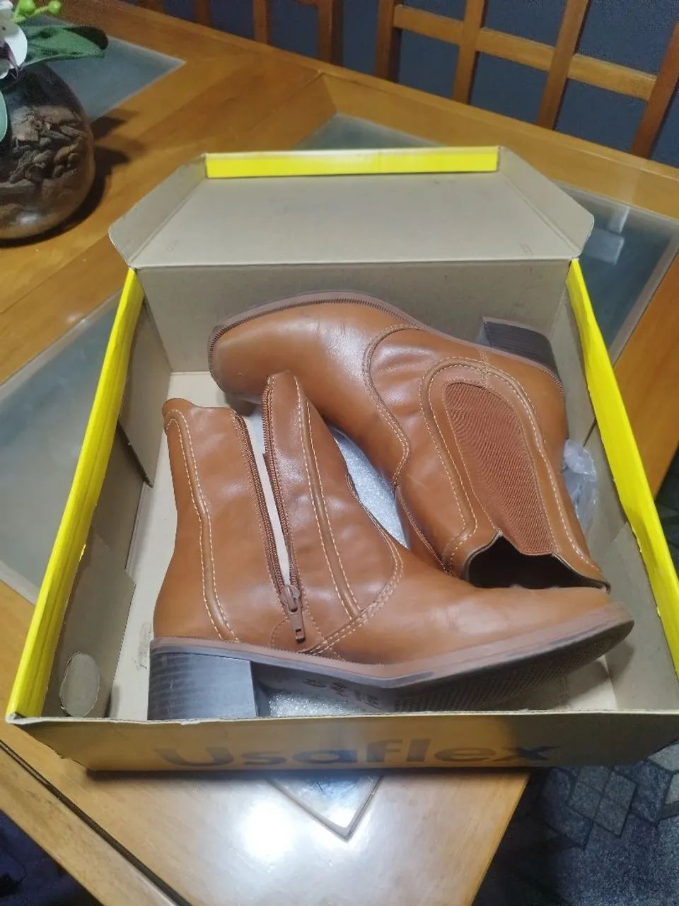 Bota de couro Usaflex - Foto 2