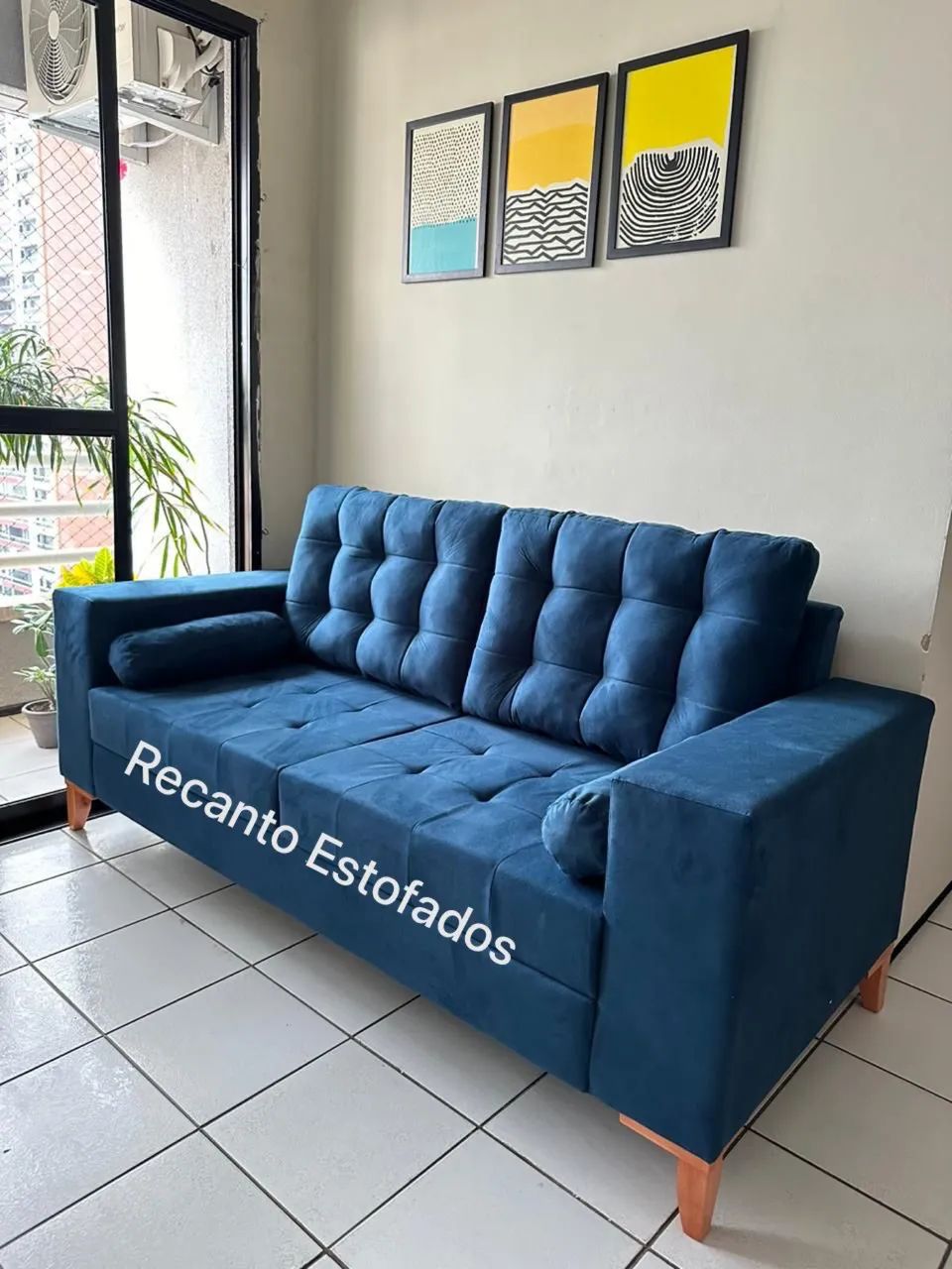 Sofá retrô 3 lugares da fábrica pronta entrega  - Foto 4