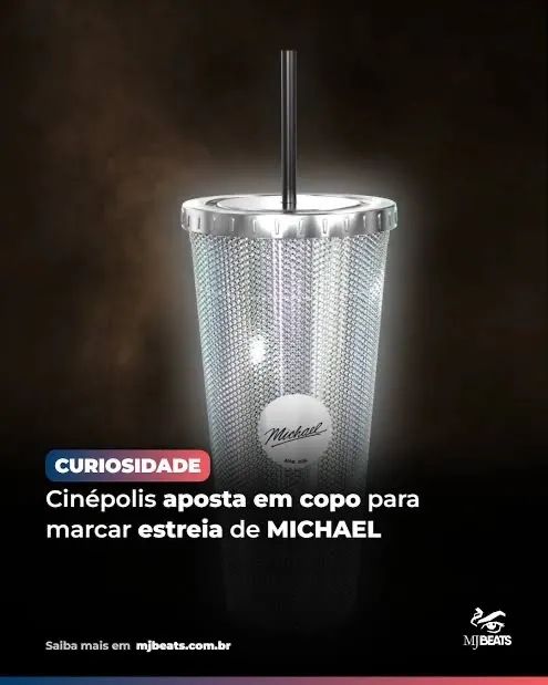 Copo Michael Jackson c/ canudo - Foto 2