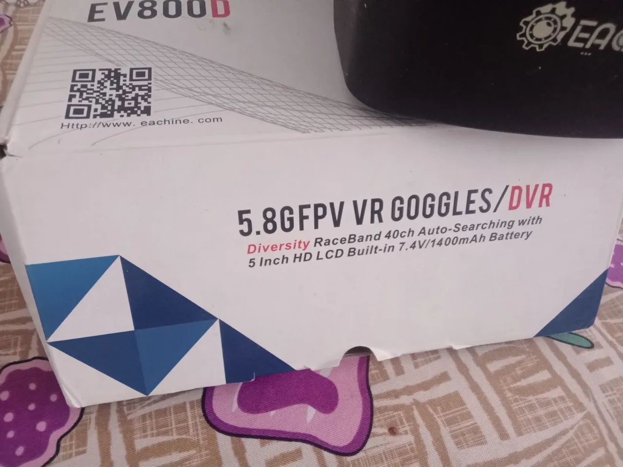 Oculos FPV EACHINE EV800D 5.8GFPV Analógico - Foto 3
