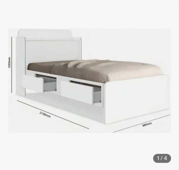 Cama solteiro com gavetas  - Foto 3