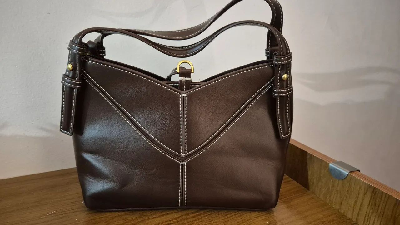 Bolsa de mão café nova - Foto 4