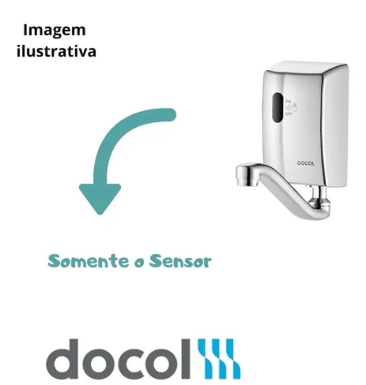 Torneira Lavatório Parede Zenit tronic On/Off Chrome Docol - Foto 6