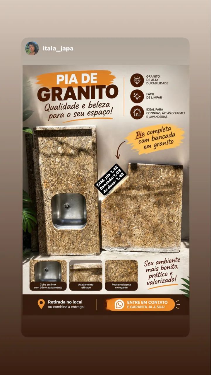 Pia de granito