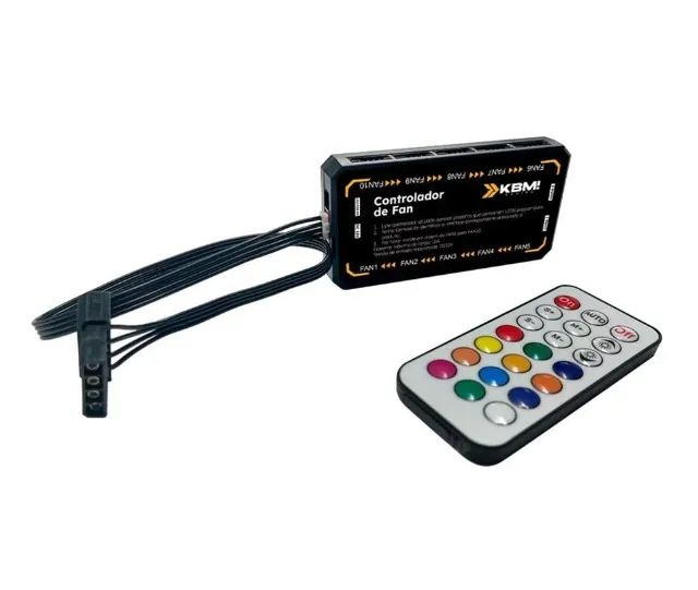 Controladora de Fan 6 pinos RGB Coolmoon ou Kbm, com LED e Controle Remoto - Foto 3