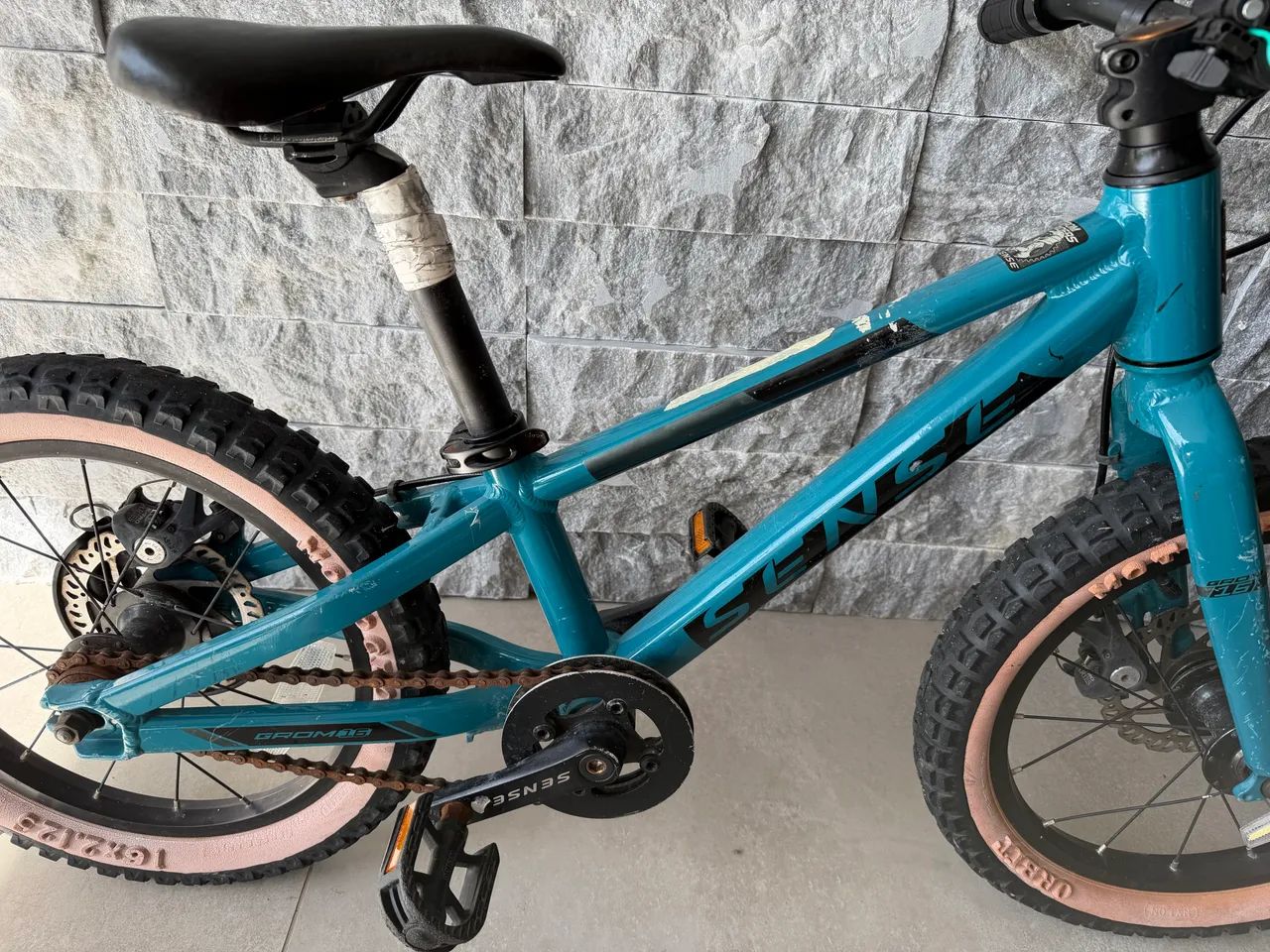 Bicicleta Infantil Aro 16 Sense Grom Impact Cor azul - Foto 4