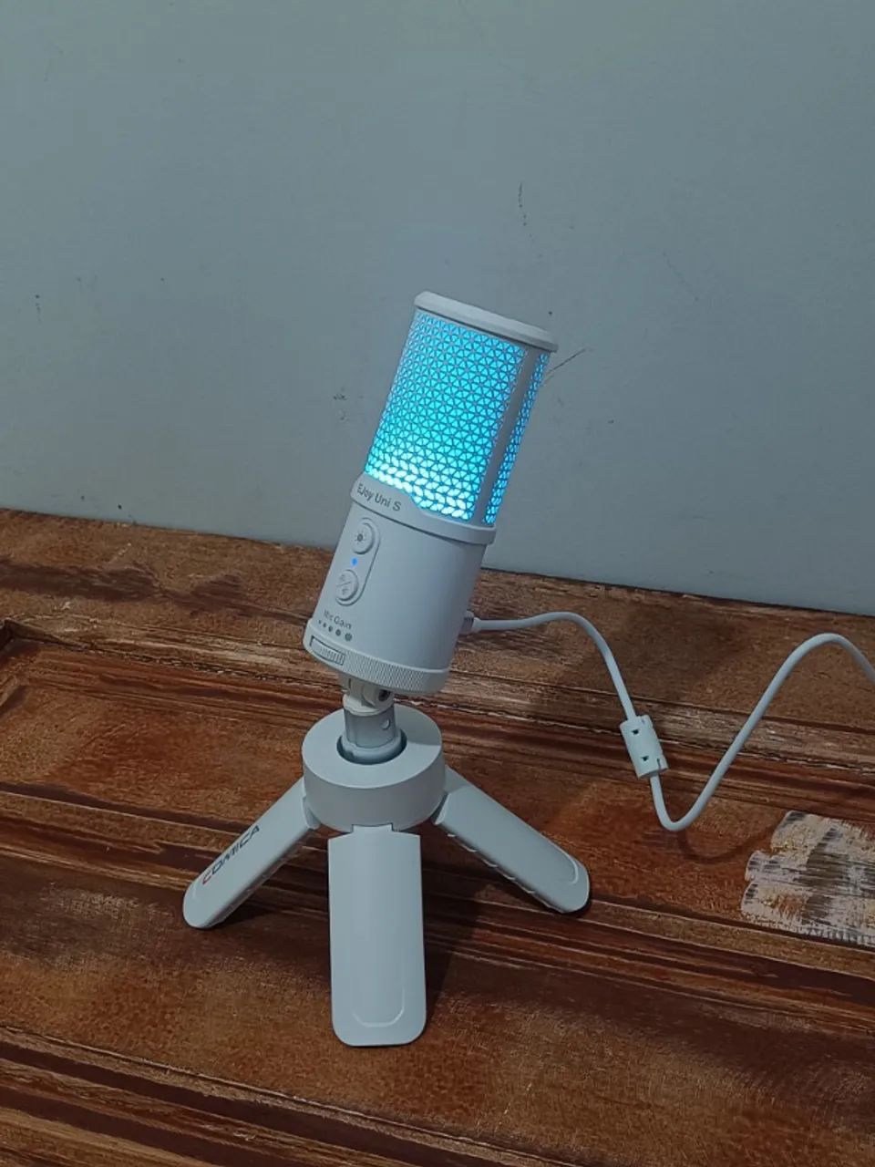 Microfone Condensador Comica Ejoy Uni S Branco