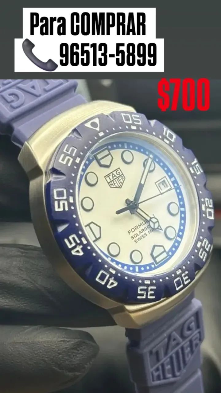 Relógio TAG HEUER F1 SOLARGRAPH PULSEIRA AZUL - Foto 2