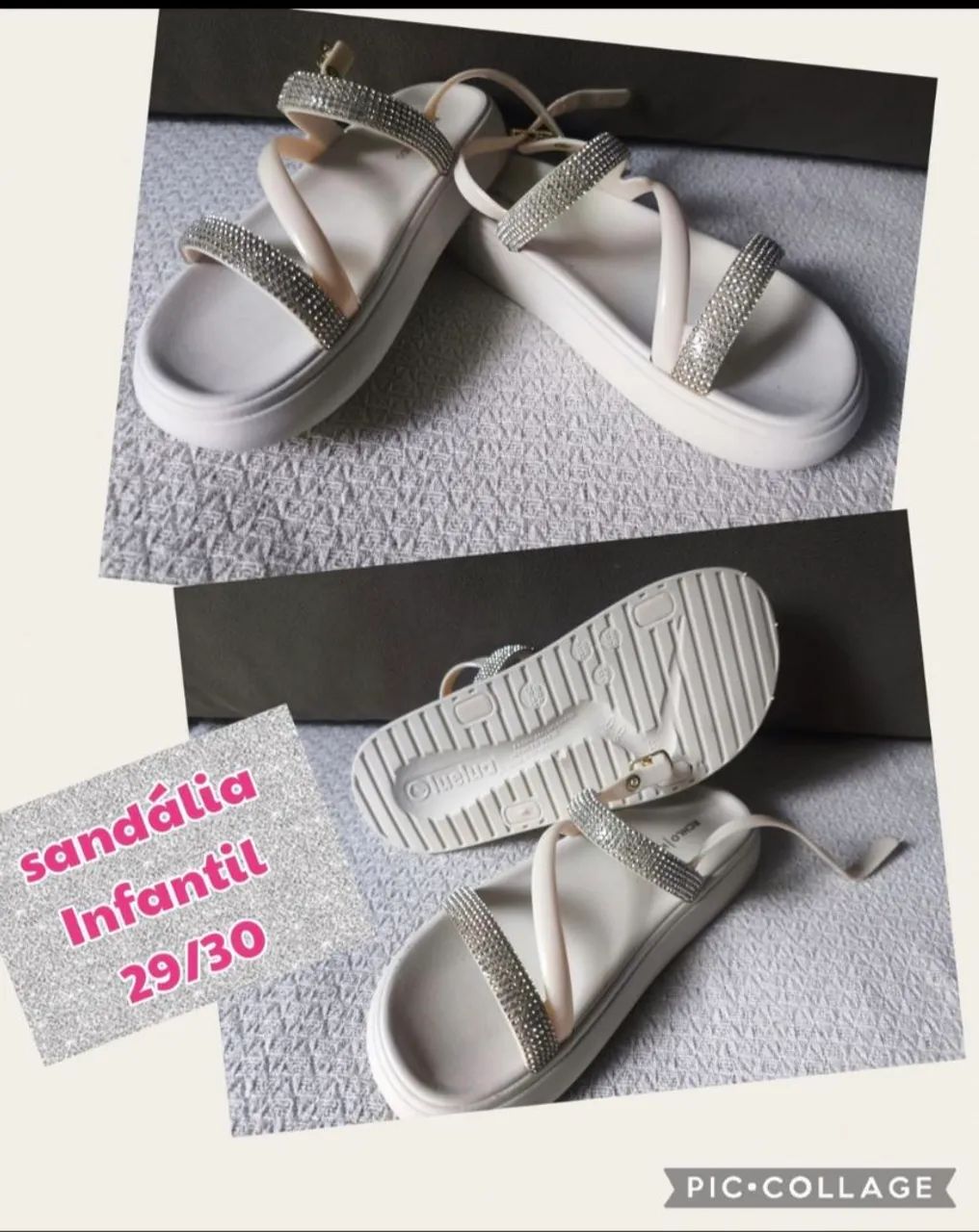 Sandália infantil nunca usada. 