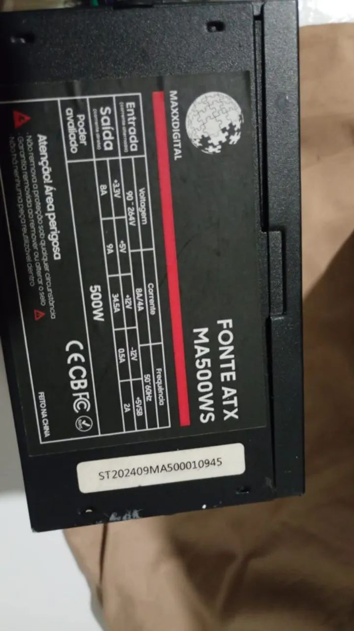 Vendo fonte funcionando perfeitamente 