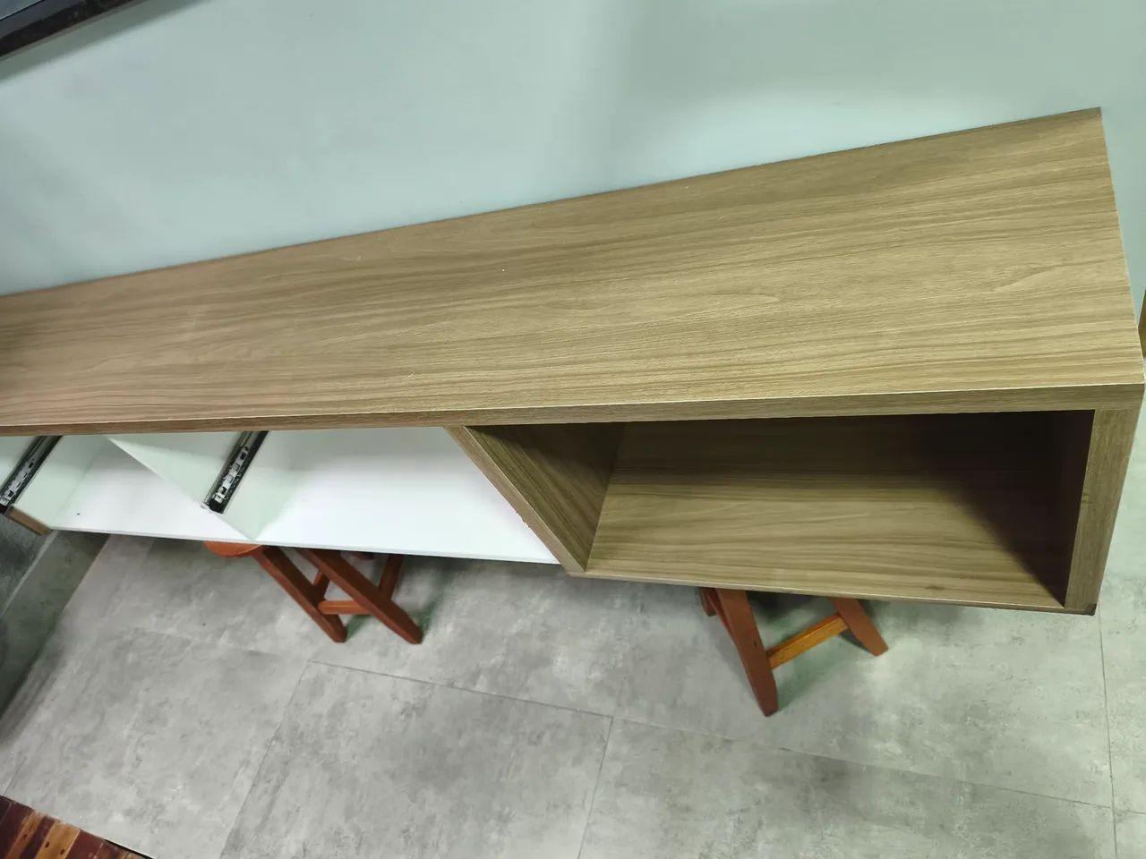 Home ou balcão suspenso com duas gavetas 100% MDF - Foto 3