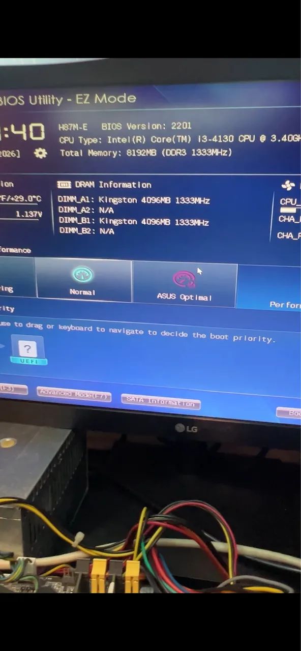 Kit core i3 4130 8GB placa Asus H87M-E  - Foto 5
