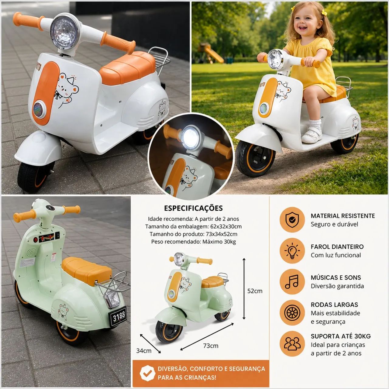 Moto elétrica infantil nova lacrada  - Foto 4