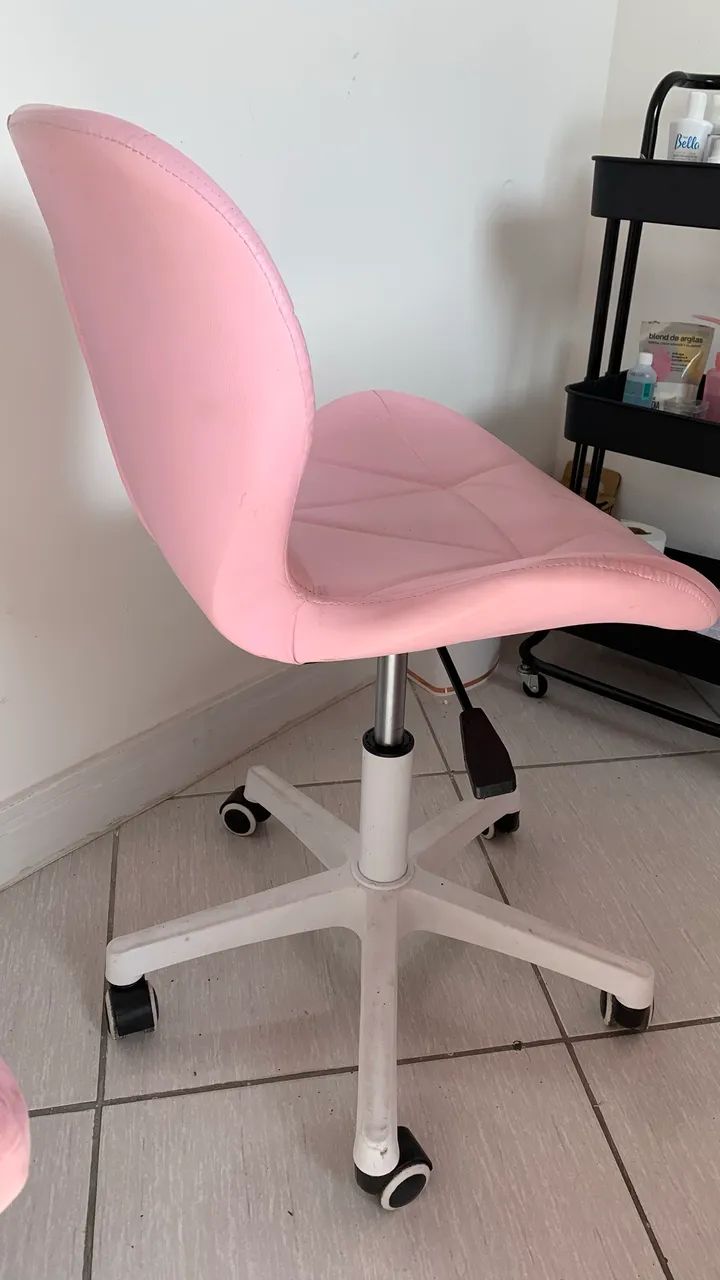 Cadeira/ mocho Slim Rosa bebê  - Foto 4