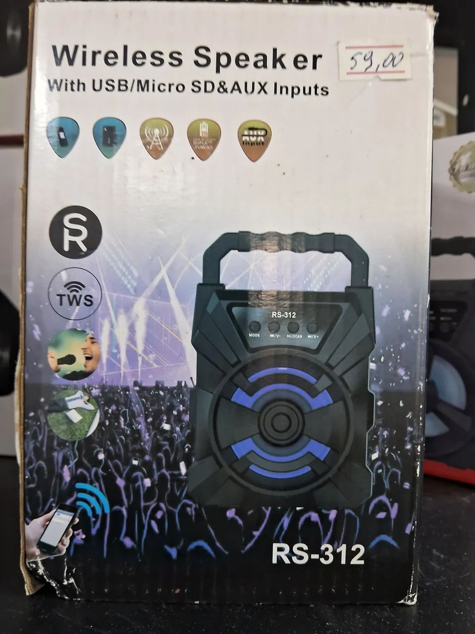Caixa de Som Bluetooth  RS-312