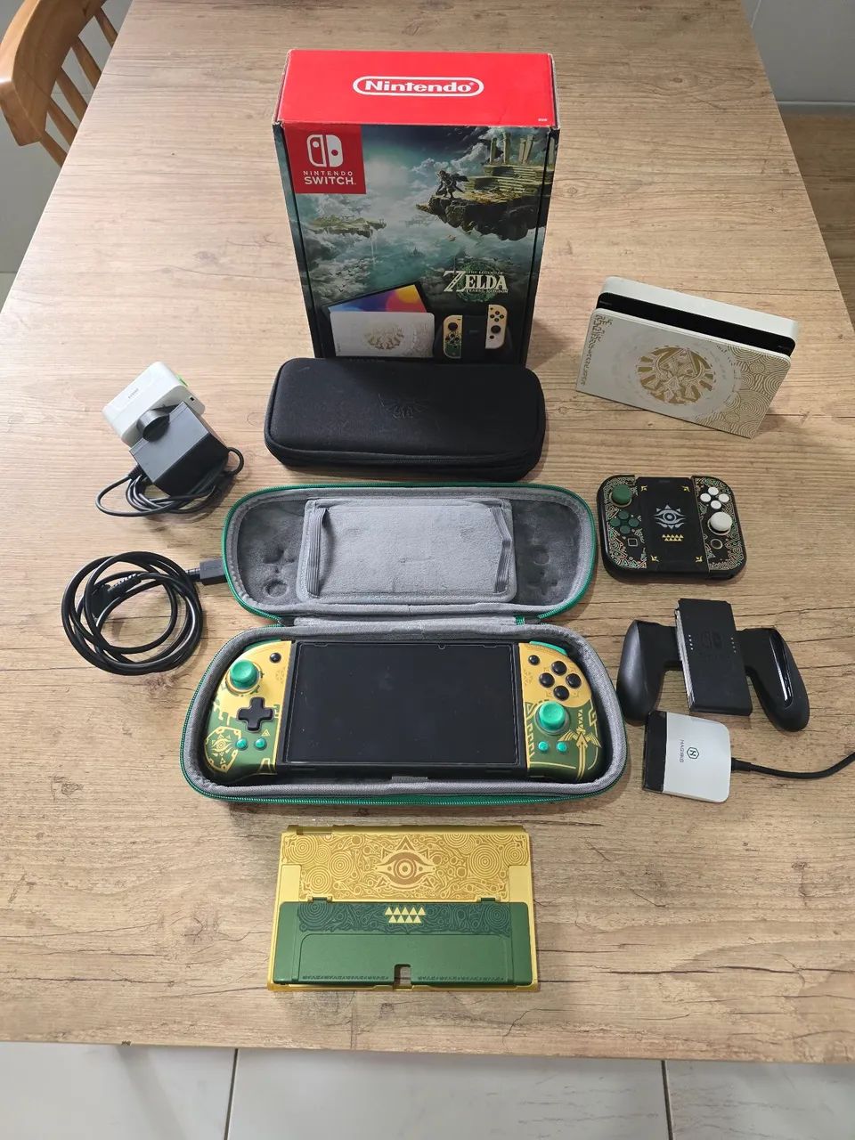 Nintendo Switch Oled (Bloqueado) Edição Zelda Impecavel + Extras
