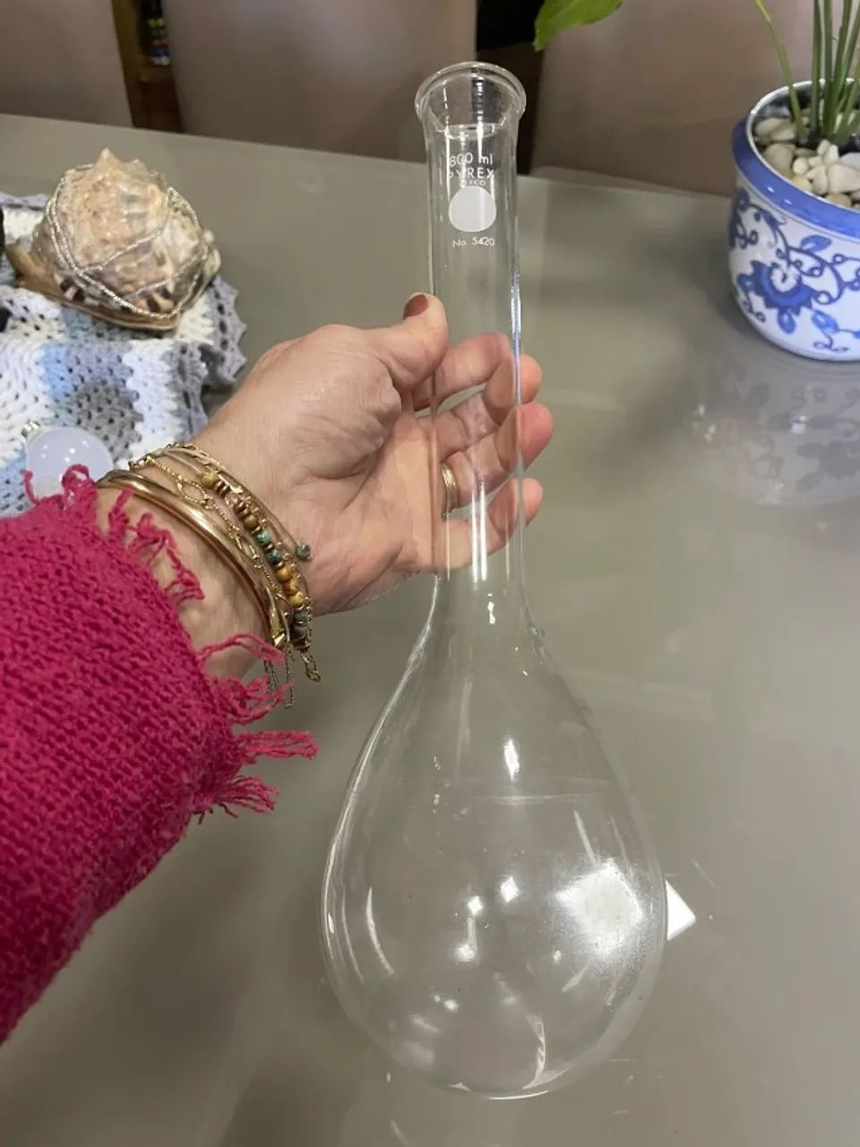 Balão volumétrico pyrex 800 ml