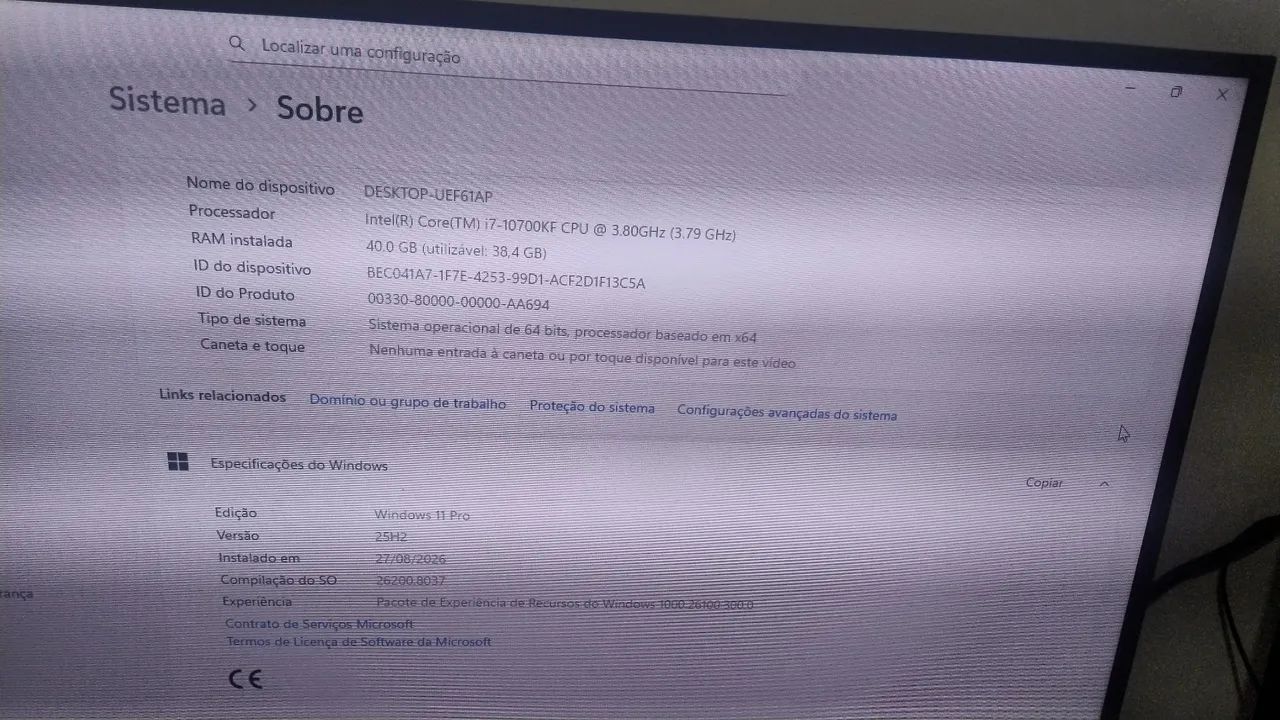 PC GAMER Processador i7 10 Geração RTX3050 40 de RAM - Foto 5