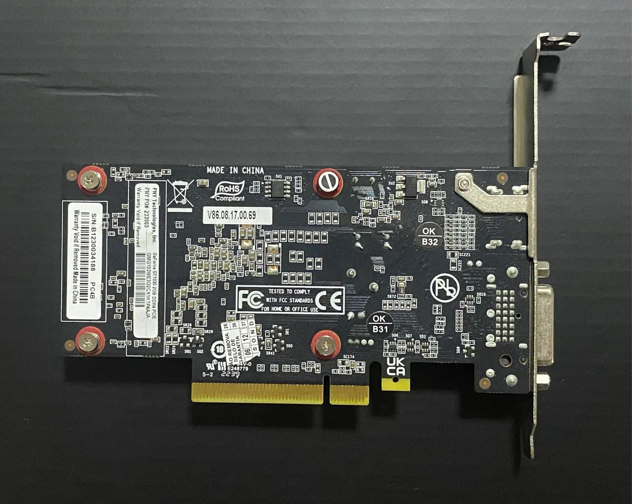 Placa De Vídeo Pny Nvidia Geforce Gt 1030 2gb Gddr4