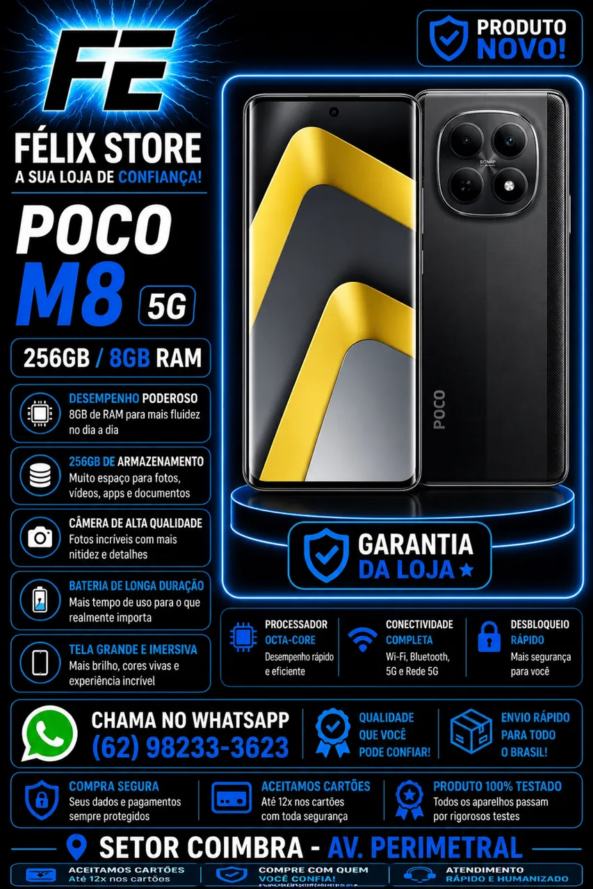 Poco C85 4G 256GB 8GB RAM Lilás | Garantia da Loja | FÉLIX STORE