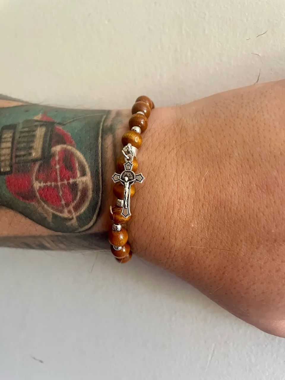 Pulseira Religiosa - Madeira - Foto 4