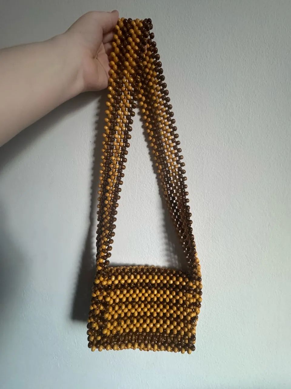 Bolsa de miçangas de madeira - Foto 2