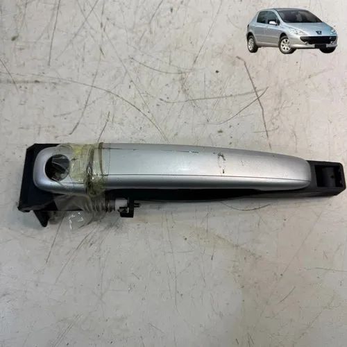 Maçaneta Externa Dianteira Esquerda Peugeot 307 2009 2012 Cinza Dianteira