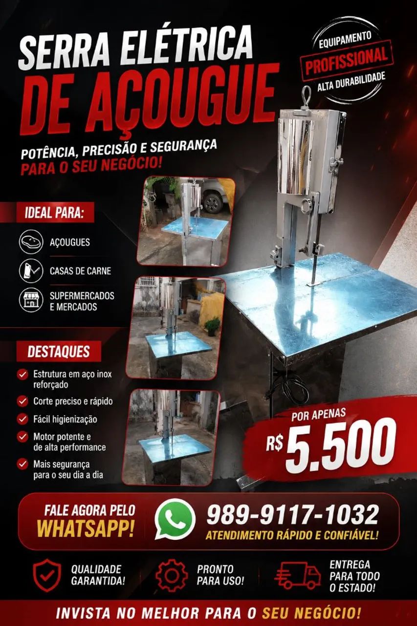 Serra de Fita para Açougue  - Foto 4