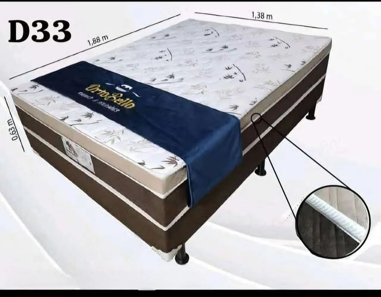 Cama box Casal Confort 