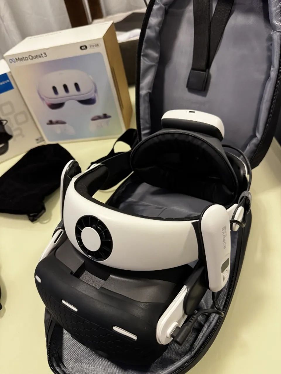 Meta Quest 3 512gb + Proteções + Bobovr S3 Pro + Case - Peças e