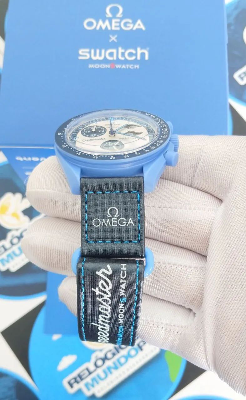 RELÓGIO OMG SPEEDMASTER MOONSWATCH MISSÃO MOONPHASE - Foto 3