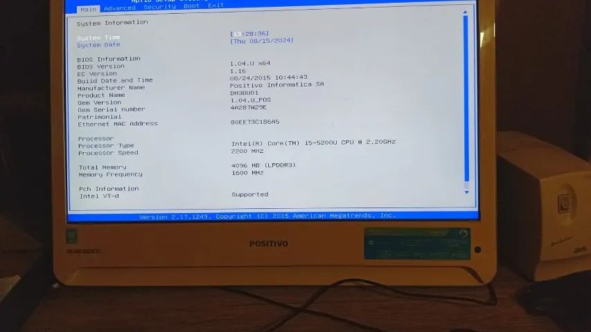 Computador All In One : Positivo Union US8565