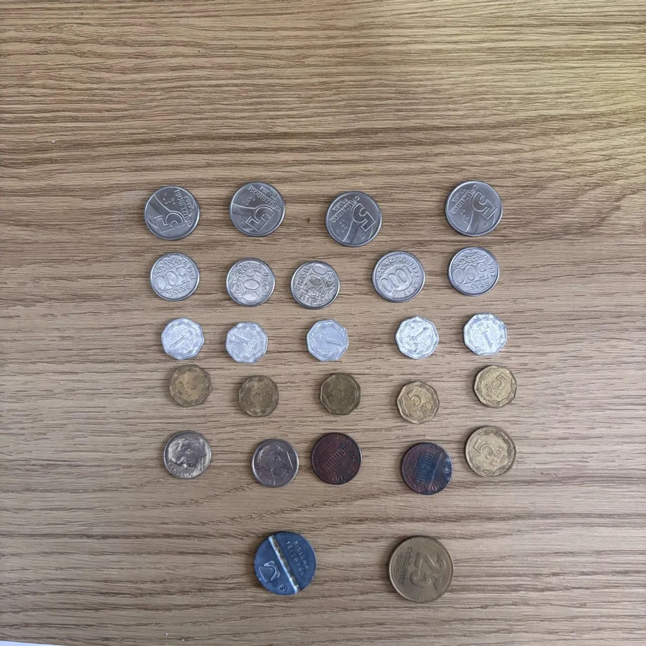 Lote Cédulas e Moedas Antigas do Brasil + Ficha e EUA (Coleção) - Foto 4