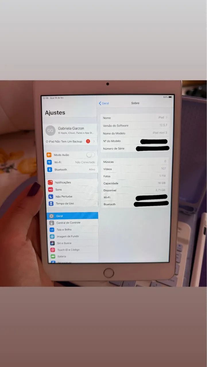 iPad Mini 3 - 16GB - EXCELENTE - ACOMPANHA TECLADO MÁGICO + CANETA + MOUSE - Foto 6