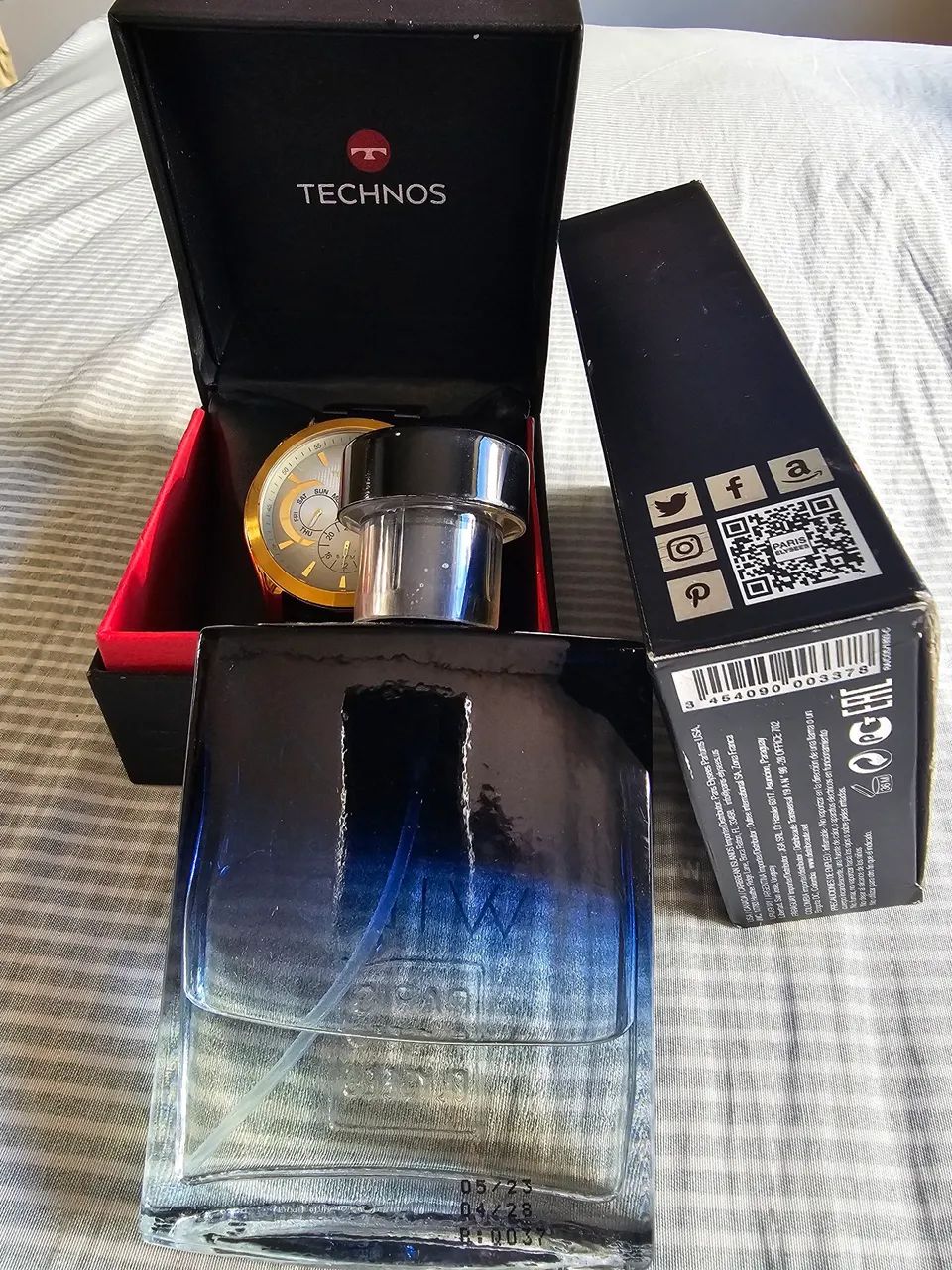 Kit Perfume Vodka Wild (Sauvage Dior) e Relógio Technos - Foto 4