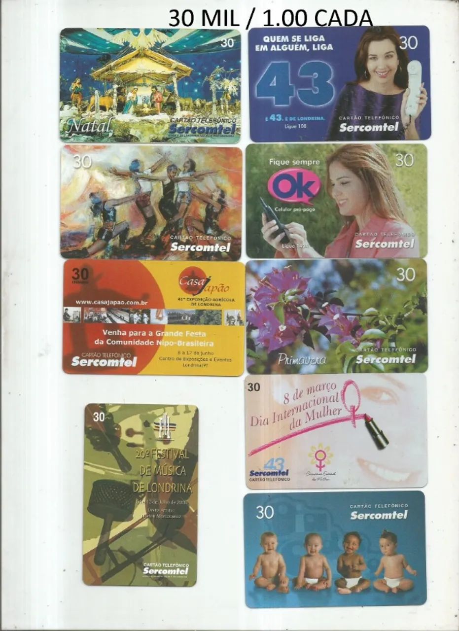 CARTOES FELEFONICOS PARA COLECIONADORES SERCOMTEL  - Foto 2