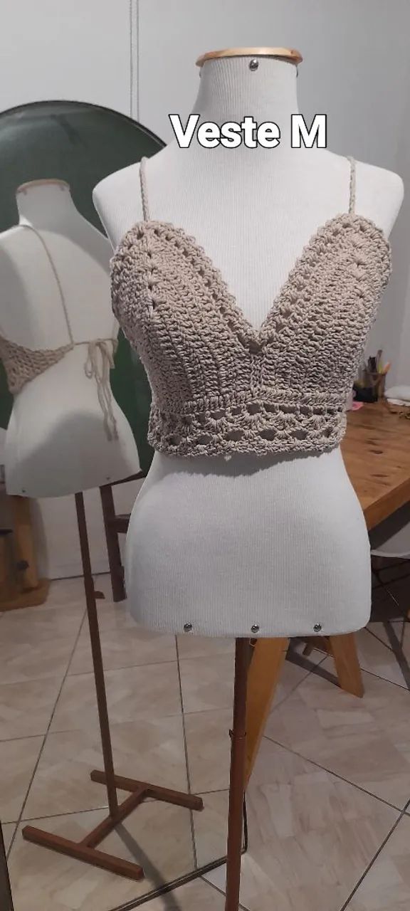 tops em crochê - Foto 4