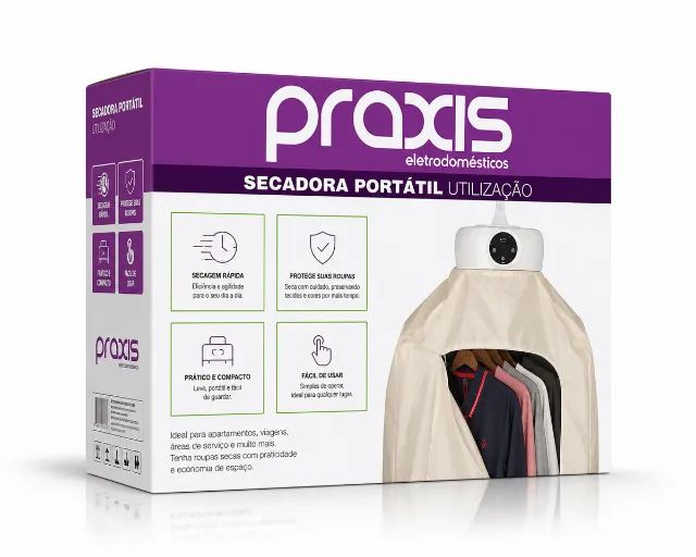 secadora de roupas portátil praxis 5kg #nova