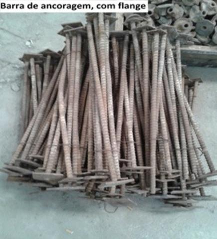 Barras de ancoragem, porcas, presilhas