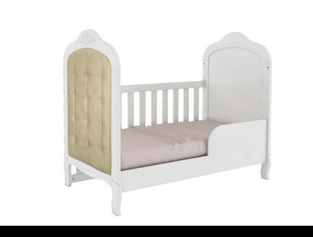 Frete Grátis* Quarto de Bebê Armário, Cômoda Lisa e Berço - Conforto Elô *NOVO - Foto 3