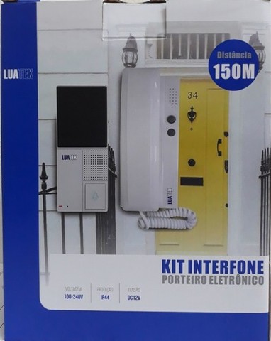 Kit Interfone Porteiro Eletrônico